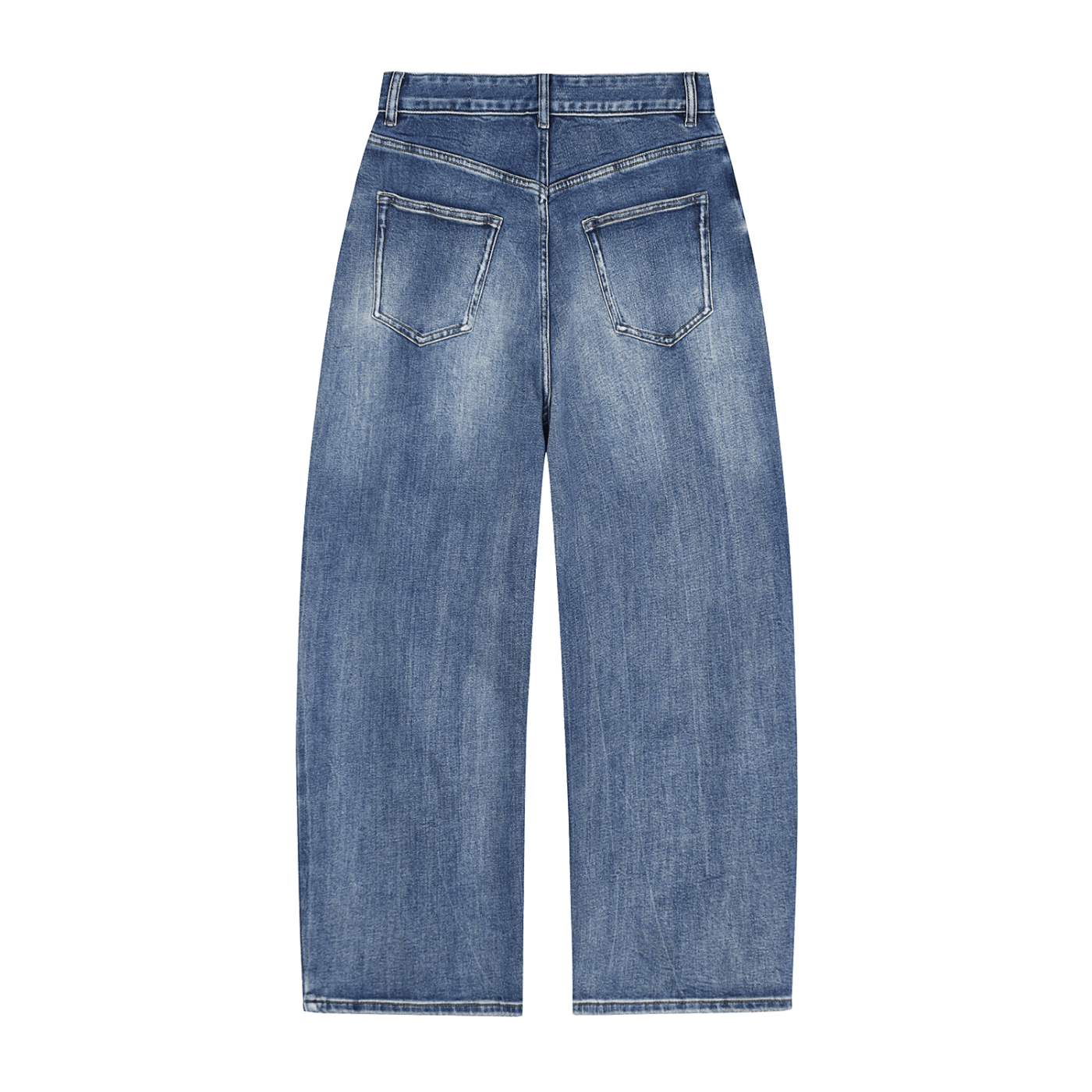 Sun-Faded Heavyweight Denim Jeans